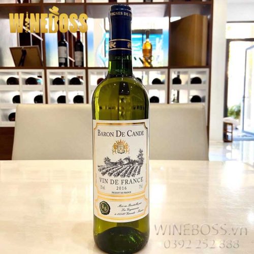 Rượu vang Pháp Baron de Cande white 1 Rượu vang Pháp Baron de Cande white 1
