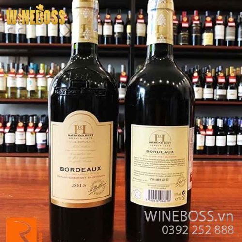 Rượu Vang Pháp Bordeaux- Raymond Huet Merlot Cabernet Sauvignon